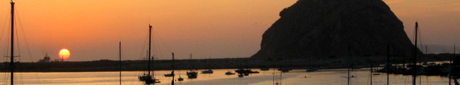 Morro Bay Harbor at sunset